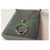 SS Blue Sapphire Claddagh Round CZ Pendant