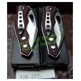 Red Crackle Handle Fantasy Pocket Knife