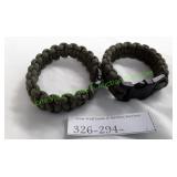 Two (2) Dark Green Cable Bracelets