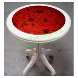 Vintage Round Accent Pedestal Table