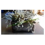 Vintage Wooden Box w/ Welcome