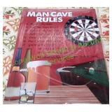 Man Cave Rules Metal Sign