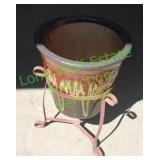 Flower Pot on Metal Stand
