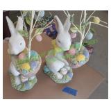 Pair of Polyresin Easter Bunnies