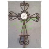 Metal Cross Candle Holder