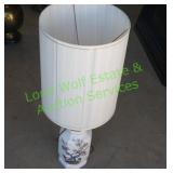 White Ceramic Bird Lamp w/ Shade