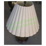 Brass & Wooden Lamp w/ Shade