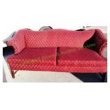 Vintage Maroon Sofa