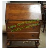 Vintage Solid Wood Secretary Desk