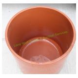 Large Orange Ceramic Flower Pot