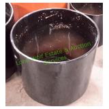 Medium Black Ceramic Flower Pot