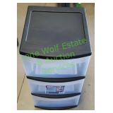 Sterilite 3-Drawer Cart, Black