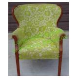 Vintage Lime Green Upholstered Chair