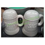 Large Pottery Salt And Pepper Shakers
