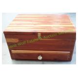 Wooden Cedar Box With Drawer