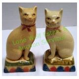 Vintage Yellow Staffordshire Cat