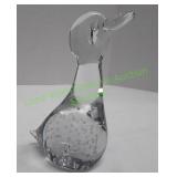 Glass Duck Paperweight