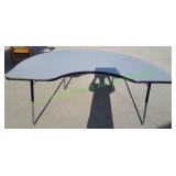 Adjustable Half-Moon Teachers Table