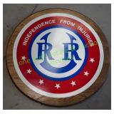 "Independence From Injuries" Wooden Sign