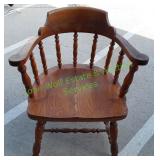 Vintage Wooden Captain Chair