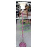 Vintage Floor Lamp W/ Glass Shade
