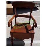 Vintage Wooden Commode Chair