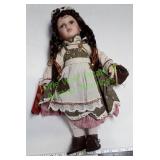 Red Shed Collectible Porcelain Doll