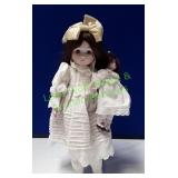 Mann Handmade Porcelain Doll With Baby Doll