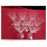 Vintage Cornucopia Etched Crystal Stemware