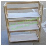 Foldable 3-Shelf Bookshelf