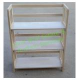 Foldable 3-Shelf Bookshelf