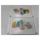 Vintage Plastic Decorative Serving Tray