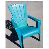 Blue Plastic Lawn Chair