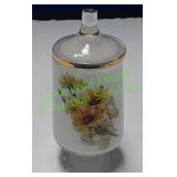 Vintage Glass Container with Lid