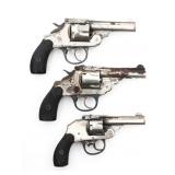 IVER JOHNSON TOP BREAK REVOLVERS LOT OF 3