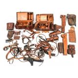 WWI - WWII WORLD MILITARY LEATHER FIELD GEAR