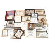 WWI - COLD WAR US PHOTOS / AWARDS / PLAQUES & DOCS