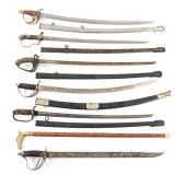 19th C. - WWII WORLD MILITARY SWORD LOT