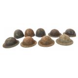 WWI - WWII US / BRITISH & ITALIAN COMBAT HELMETS
