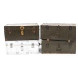 WWII - VIETNAM WAR US ARMY OFFICER & EM TRUNKS