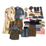 WWII - COLD WAR WORLD MILITARY UNIFORM & FLAG LOT