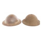 WWI US M1917 & BRITISH MkI COMBAT HELMETS