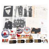 WWII - COLD WAR USN CDR NAMED INSIGNIA & MEDALS