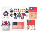 WWII USAAF CBI NAMED MEDALS & INSIGNIA GROUPING