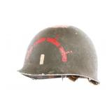 WWII US TRANSPORTATION CORPS UTAH BEACH M1 HELMET
