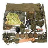 VIETNAM WAR US ARMY PONCHO & FIELD GEAR