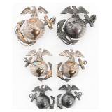 WWII USMC OFFICER P1937 EGA INSIGNIA SETS