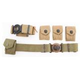 WWI US ARMY MILLS M1910 GARRISON BELTS & POUCHES
