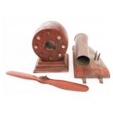 WWI SOPWITH DOLPHIN PROPELLER MOUNT & TRENCH ART
