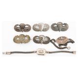 WWII US AIRBORNE PARATROOPER WINGS & BRACELETS